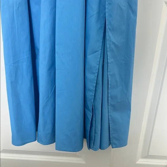 Abercrombie Blue Sleeveless V-Neck Midi Sundress - Picture 5 of 6